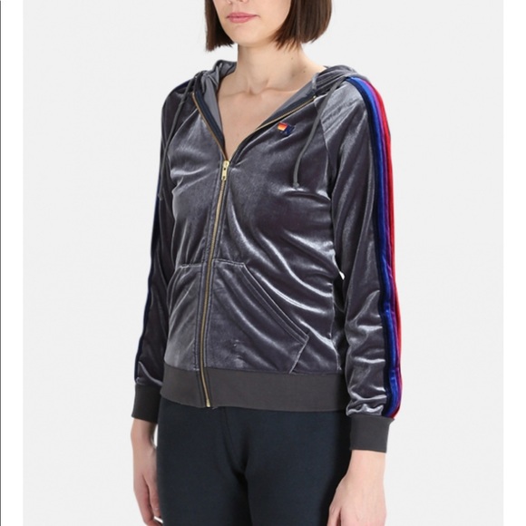 Aviator Nation Grey Zipper Hoodie XS - Picture 4 of 5